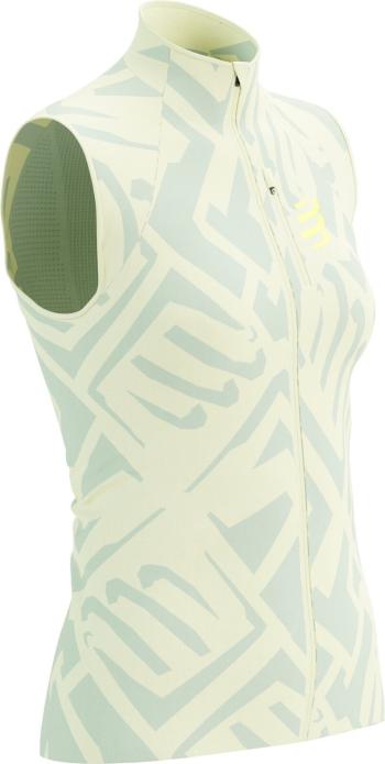 Compressport Hurricane Windproof Vest W Sugar Swizzle/Ice Flow/Safety Yellow S Běžecká bunda