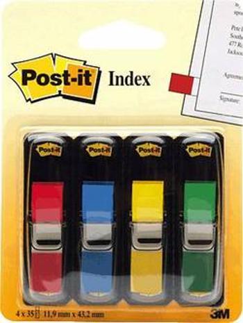 Post-it® Index Mini I683-4 12,7 x 43,7 mm červená/modrá/zelená/žlutá Inh.4 Post-it 7000144923, (d x š x v) 12.7 x 11.9 x 43.2 mm, 4 ks