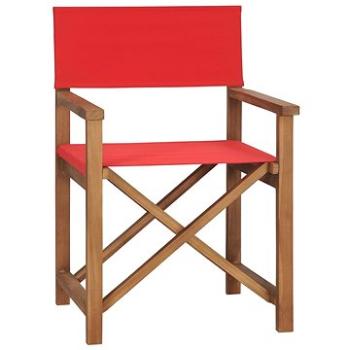 Režisérská židle masivní teak červená 47414 (47414)