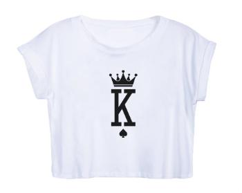 Dámské tričko Organic Crop Top K as King