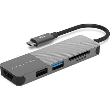 Feeltek Portable 5 in 1 USB-C Hub, silver / gray (HCM005APWW2F)