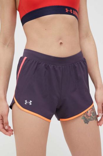 Běžecké šortky Under Armour Fly-By 2.0 šedá barva, medium waist