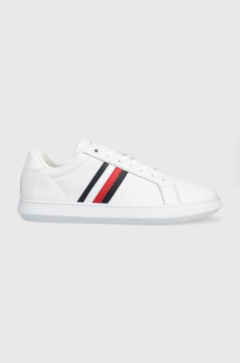 Kožené sneakers boty Tommy Hilfiger bílá barva