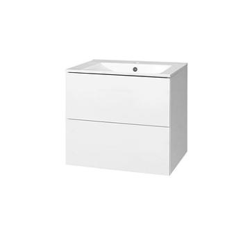 Aira, koupelnová skříňka s keramickým umyvadlem 60 cm, bílá (CN710)