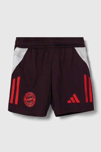 Dětské kraťasy adidas Performance FCB TR SHO vínová barva, s potiskem, nastavitelný pas, IS9953