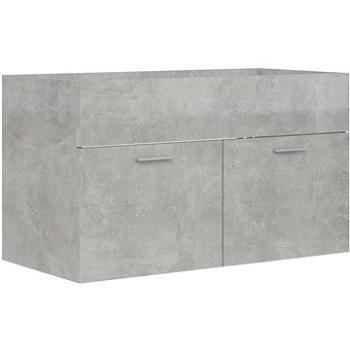 Skříňka pod umyvadlo betonově šedá 80x38,5x46 cm dřevotříska 804660 (835,95)