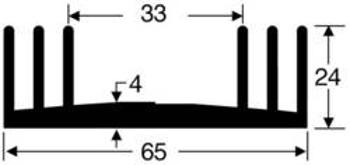 Chladič Fischer Elektronik SK 18 75 SK, 65 x 24 x 75 mm, 2,8 kW