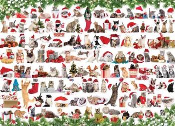 EUROGRAPHICS Puzzle Vánoční kočky 1000 dílků