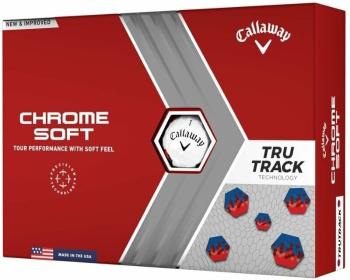 Callaway Chrome Soft White Red/Blue TruTrack Golfové míčky