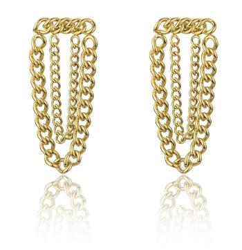 Marc Malone Krásné pozlacené náušnice Celine Gold Earrings MCE23134G