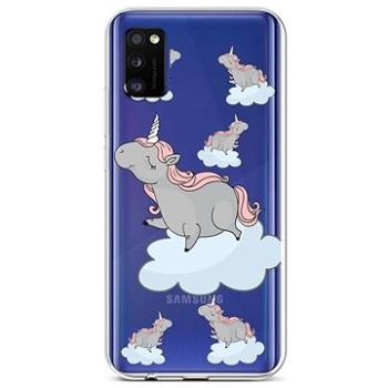 TopQ Samsung A41 silikon Grey Unicorns 52620 (Sun-52620)