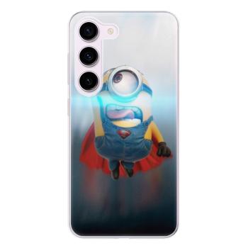 Odolné silikonové pouzdro iSaprio - Mimons Superman 02 - Samsung Galaxy S23 5G