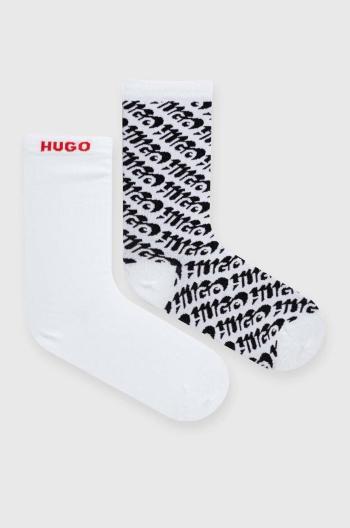 Ponožky HUGO 2-pack dámské, bílá barva, 50514773