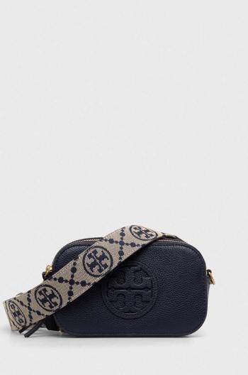 Kožená kabelka Tory Burch Miller Mini tmavomodrá barva, 150153.405