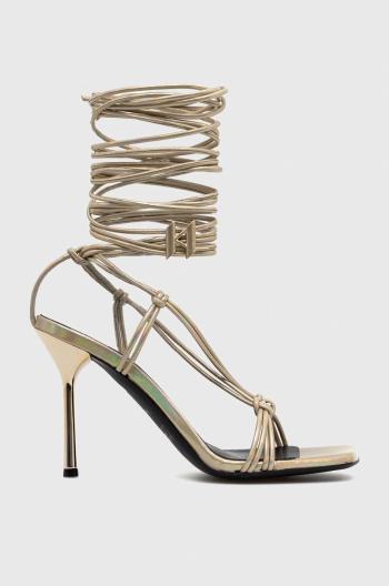 Kožené sandály Karl Lagerfeld KL30904 GALA zlatá barva