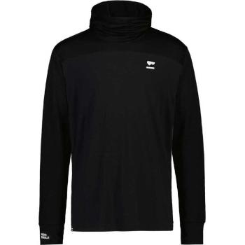 MONS ROYALE YOTEI POWDER HOOD LS Pánské merino triko, černá, velikost L