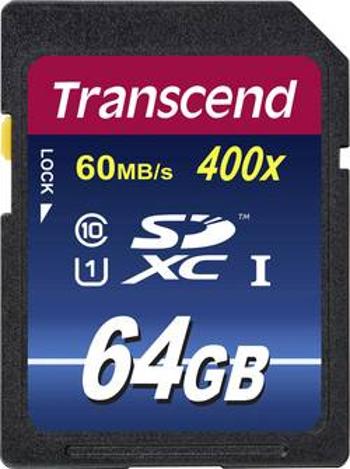 Paměťová karta SDXC, 64 GB, Transcend Premium 400 TS64GSDU1, Class 10, UHS-I