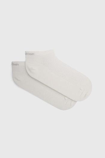 Ponožky Calvin Klein 2-pack dámské, bílá barva