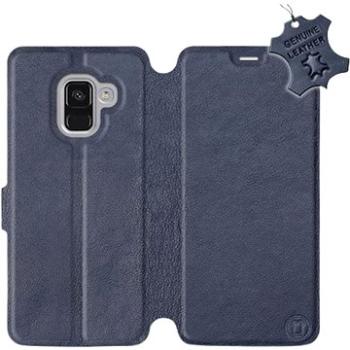 Flip pouzdro na mobil Samsung Galaxy A8 2018 - Modré - kožené -   Blue Leather (5903226520947)