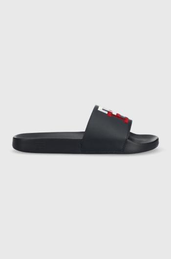 Pantofle Tommy Hilfiger TH RAISED EMBROIDERY POOL SLIDE pánské, tmavomodrá barva