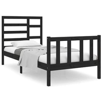 Rám postele černý masivní dřevo 75 × 190 cm Small Single, 3105889 (3105889)