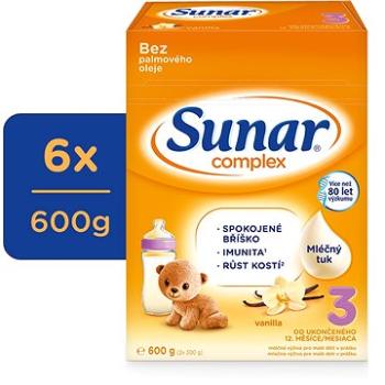 Sunar Complex 3 vanilka 6× 600 g (8592084416652)