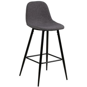 Barová židle Wilma tmavě šedá/černá (IAI-12414)