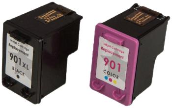 MultiPack HP CC654AE, CC656AE - kompatibilní cartridge HP 901-XL, černá + barevná, 1x19ml/1x21ml
