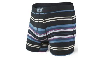 Saxx Vibe Boxer Brief Black Tartan Stripe modré SXBM35TSB