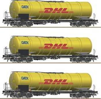 Roco 76029 Sada 3 ks cisternových vozů DHL der GATX