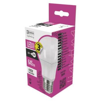 Emos LED žárovka Classic A60 8W E27 Neutrální bílá