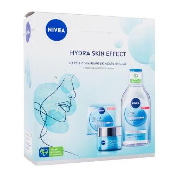 Nivea Hydra Skin Effect Gift Set dárková kazeta denní pleťový gel Hydra Skin Effect 50 ml + micelární voda Hydra Skin Effect 400 ml proti vráskám