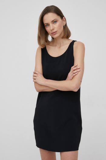 Šaty Calvin Klein černá barva, mini, jednoduchý