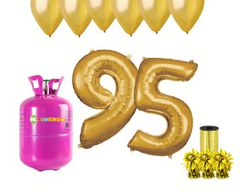HeliumKing Helium párty set na 95. narozeniny se zlatými balónky