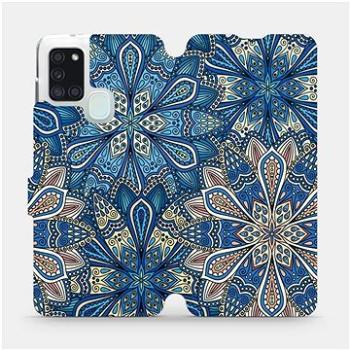 Flipové pouzdro na mobil Samsung Galaxy A21S - V108P Modré mandala květy (5903516286942)