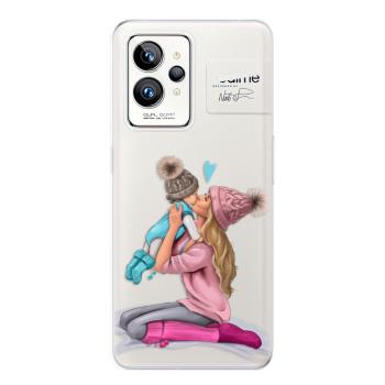 Odolné silikonové pouzdro iSaprio - Kissing Mom - Blond and Boy - Realme GT 2 Pro