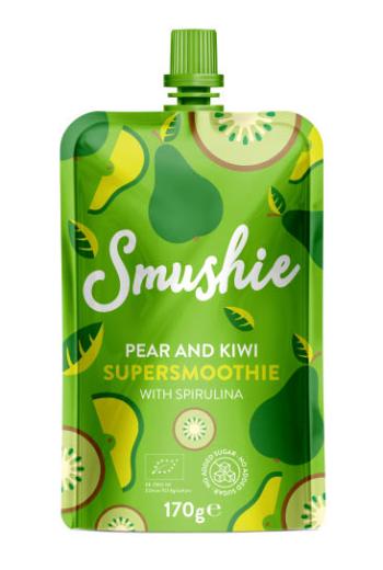 SALVEST Smushie BIO Ovocné smoothie s hruškou, kiwi a spirulinou 170 g