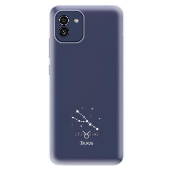 Odolné silikonové pouzdro iSaprio - čiré - Býk - Samsung Galaxy A03