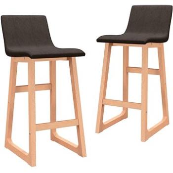 Barové židle 2 ks hnědé textil (289400)