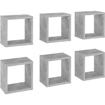 Shumee Nástěnné kostky 6 ks betonově šedé 22×15×22 cm, 807066 (807066)