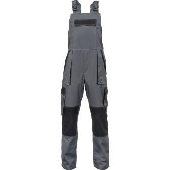 Cerva Pánské pracovní kalhoty s laclem MAX SUMMER - Antracit / černá | 50