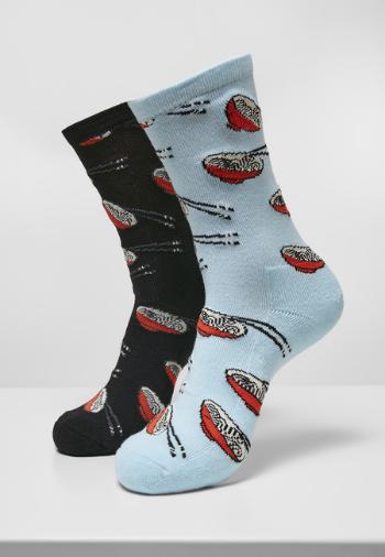 Mr. Tee Ramen Socks 2-Pack black/lightblue - 43–46