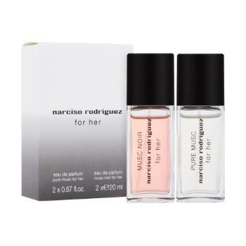 Narciso Rodriguez For Her Pure Musc dárková kazeta parfémovaná voda 20 ml + parfémovaná voda Musc Noir 20 ml pro ženy