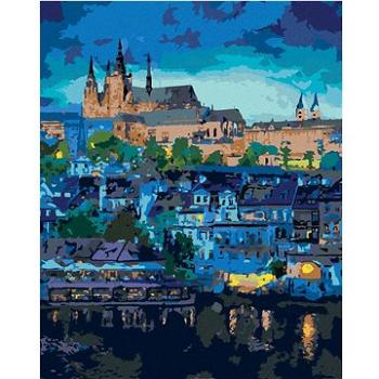 Diamondi - Diamantové malování - TEMNÁ PRAHA, 40x50 cm, Vypnuté plátno na rám (606544B)