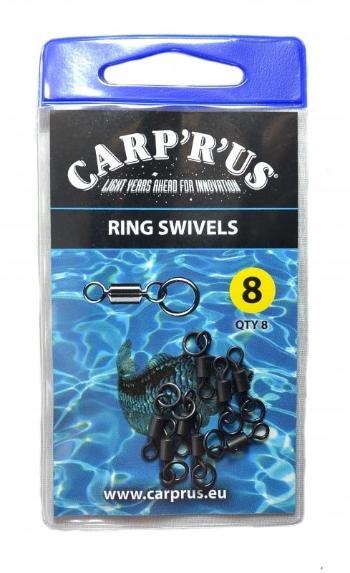Carp ´R´ Us Obatlíky s koužkem Ring Swivel vel.8 8ks