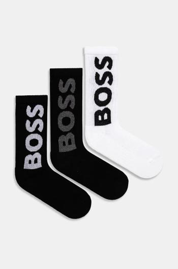 Ponožky BOSS 3-pack pánské, černá barva, 50524259