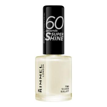 Rimmel London 60 Seconds Super Shine 8 ml lak na nehty pro ženy 730 Silver Bullet