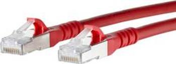 Síťový kabel RJ45 Metz Connect 1308453066-E, CAT 6A, S/FTP, 3.00 m, červená