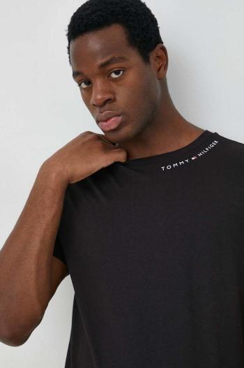 Bavlněné tričko Tommy Hilfiger černá barva