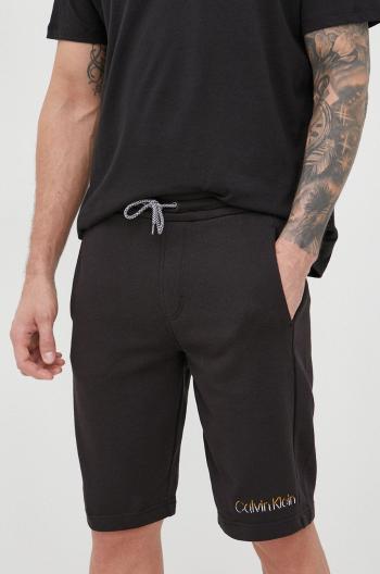 Bavlněné šortky Calvin Klein pánské, černá barva